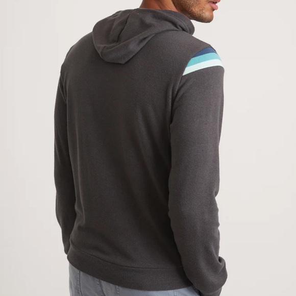 Marine Layer Banks Pullover Hoodie in Black Iris Sz S NWT - Picture 3 of 13